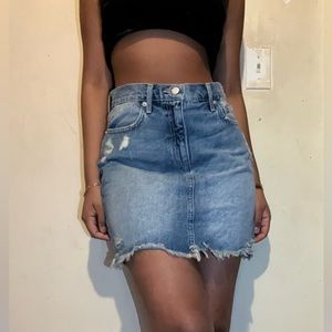 Vintage Gap 1969 Denim Skirt Size: 29 Light Denim Rips Design Y2K